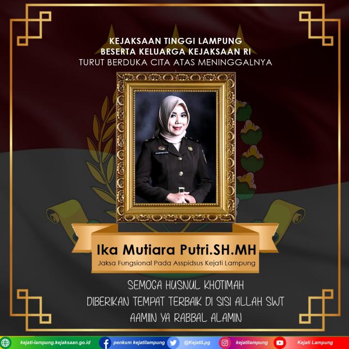 Jaksa Kejati Lampung Meninggal Dunia Akibat Terpapar Covid-19 Pasca Melahirkan